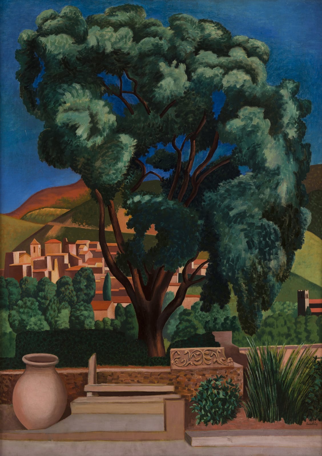 AUGUSTE HERBIN, Chêne-liège à Vaison-la-Romaine, 1924