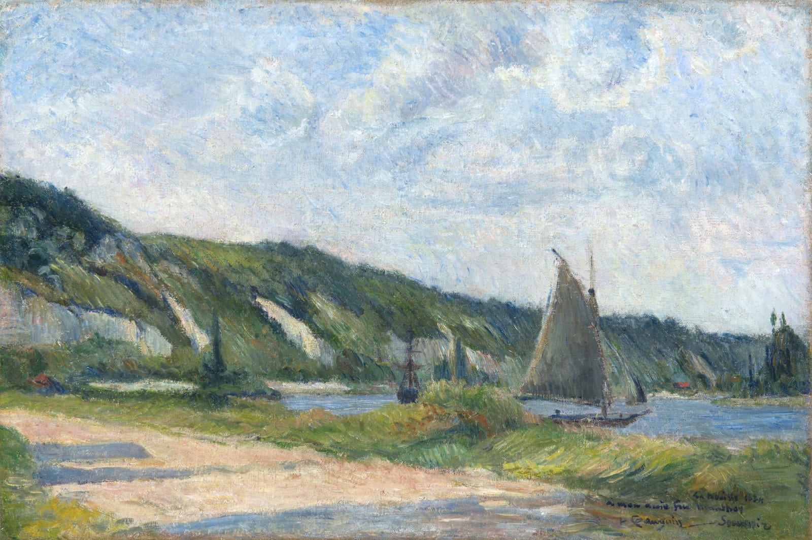 PAUL GAUGUIN, Les Falaises de La Bouille, 1884