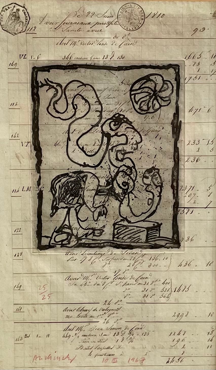 Pierre Alechinsky, Les dimanches du comptable, 1967