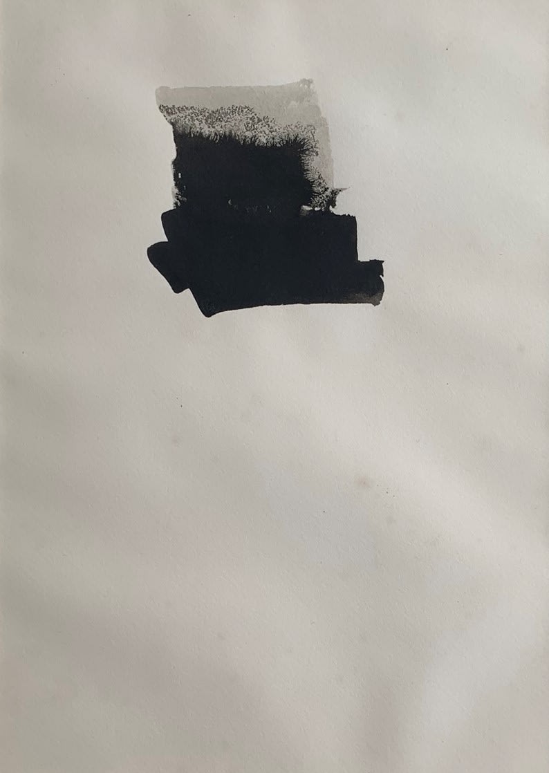 William Johnstone, Untitled Ink brush drawing, c.1970