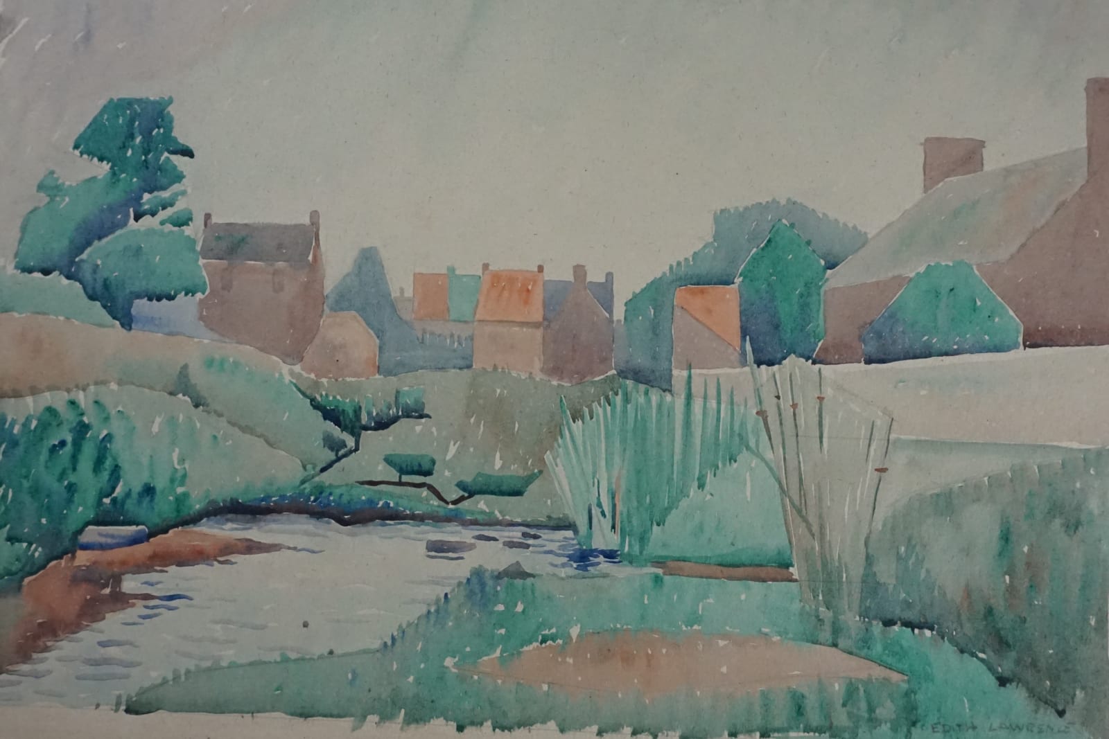 Edith Lawrence, Village in Manche, France, 1935