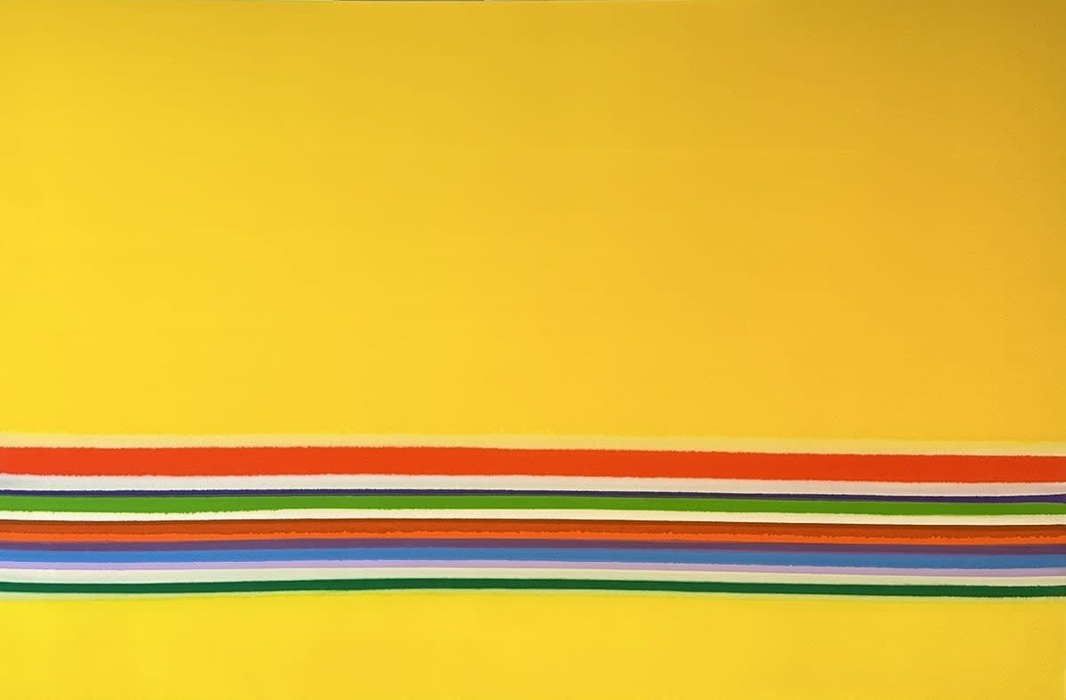 John Copnall, Yellow with coloured stripes, 1974
