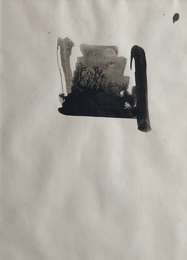 William Johnstone, Untitled Ink brush drawing, c.1970