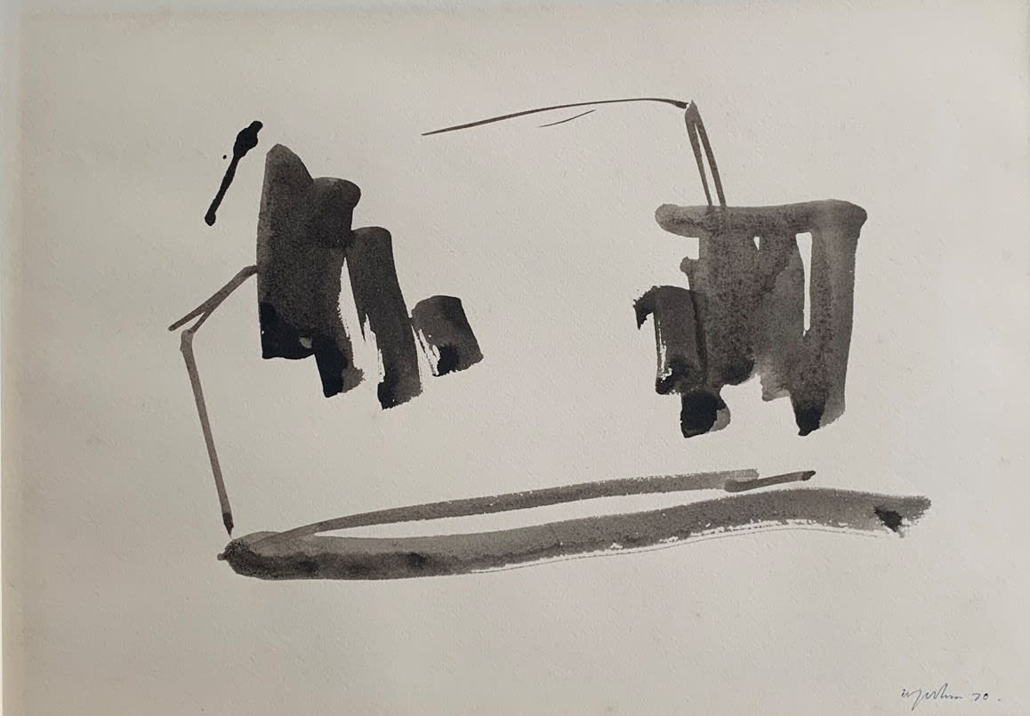 William Johnstone, Untitled Ink brush drawing, c.1970