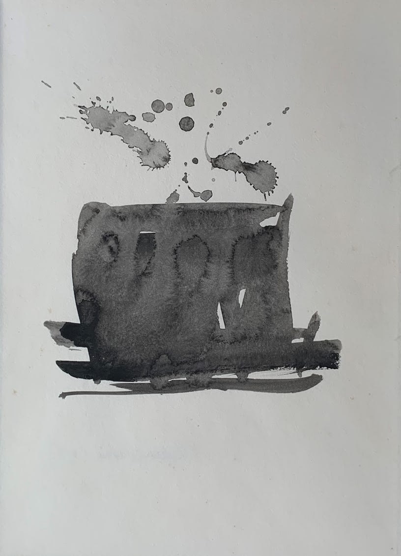 William Johnstone, Untitled Ink brush drawing, c.1970