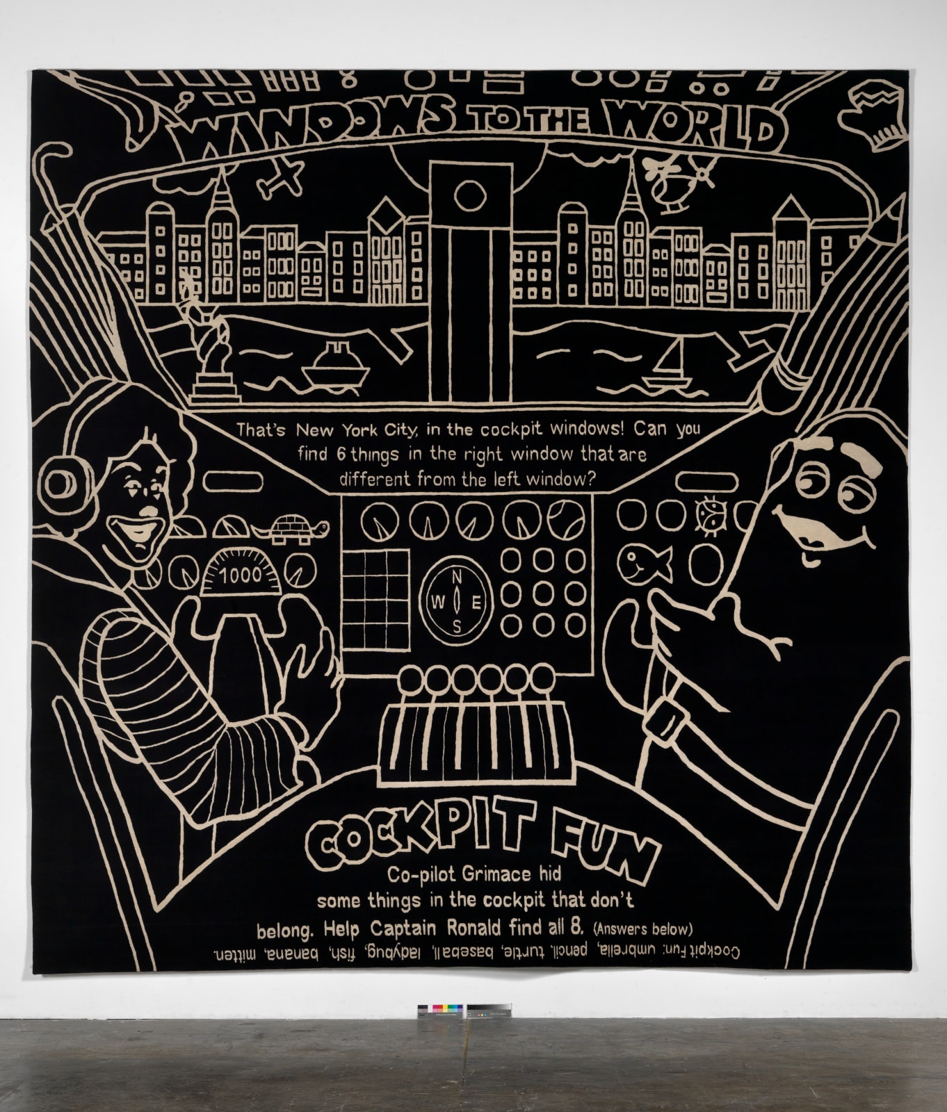 Jake and Dinos Chapman, The Axminster of Evil (same only black and white) , 2008