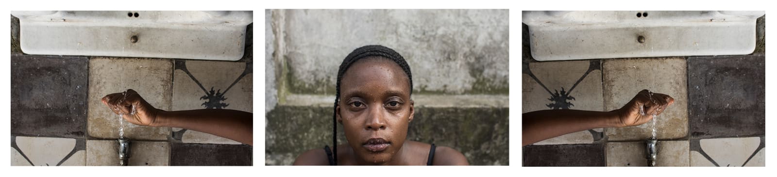 Adama Delphine Fawundu, Water Spirit, Don't Cry for me Argentina, Triptych, 2018