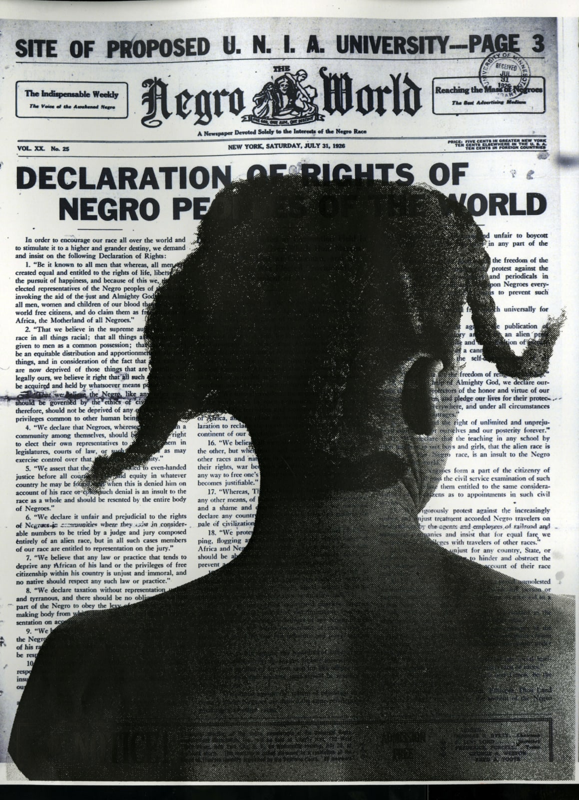 Adama Delphine Fawundu, Declaration of Rights, In the Face of History Series, 2018