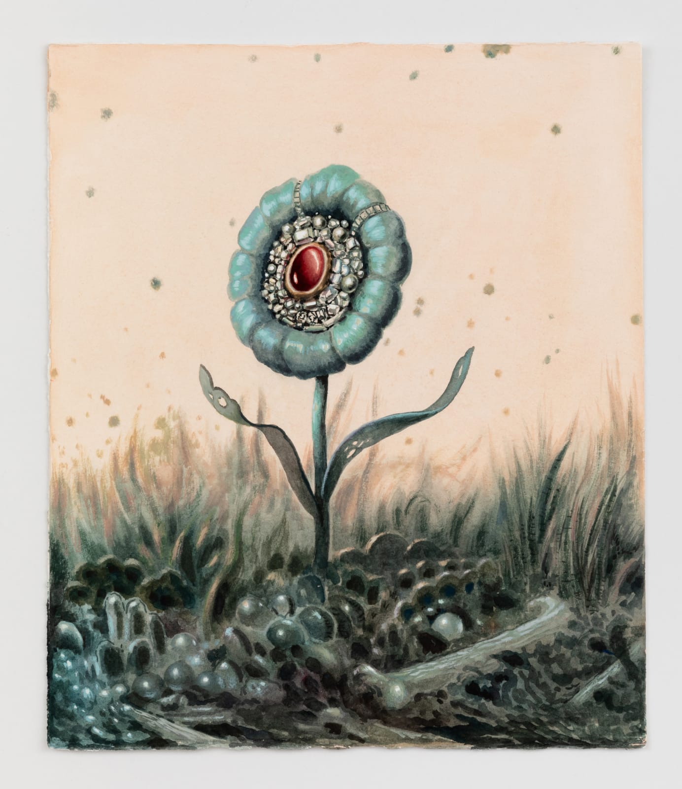 Kirsten Deirup, Jeweled Flower with Bone, 2023