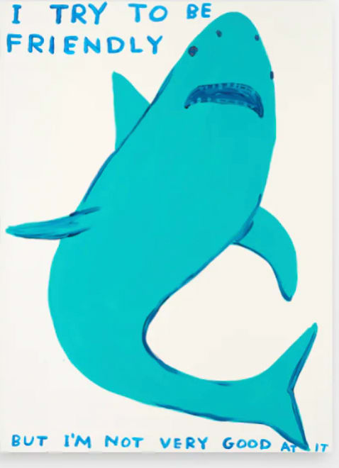 David Shrigley, I Try to Be Friendly, 2022