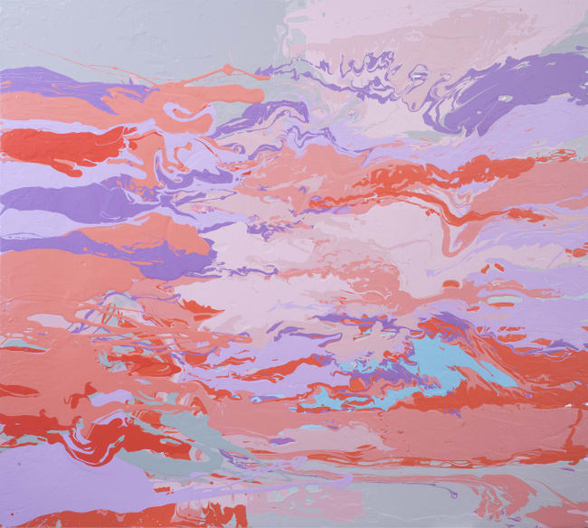 Leah Durner, darkpinkvioletbeigegrey pour, 2015