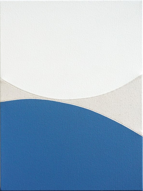 Hyun Jung Ahn, Rendezvous, White and Blue, 2022