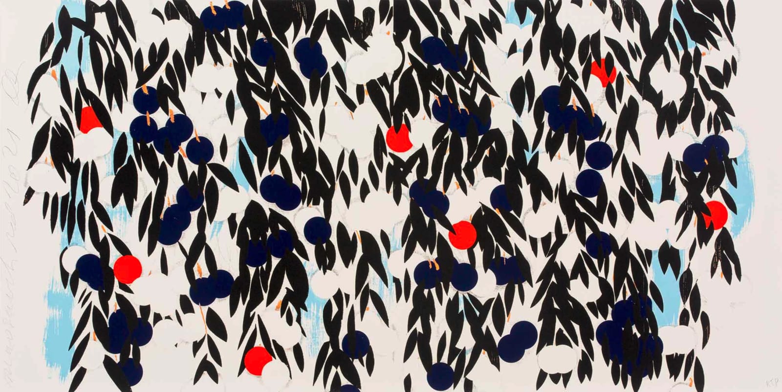 Donald Sultan, Mimosa With Red, 2021