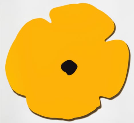 Donald Sultan, Yellow Wall Poppy, August 13, 2020, 2020