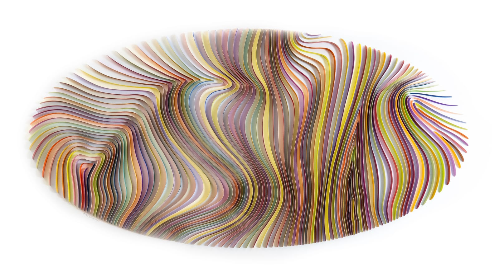 Peter Monaghan, Contour Lines Oval, 2025