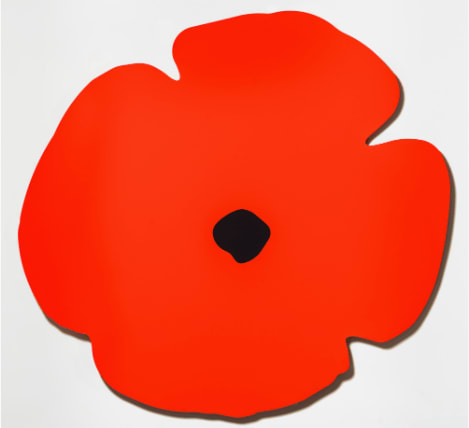 Donald Sultan, Red Wall Poppy, August 13, 2020, 2020
