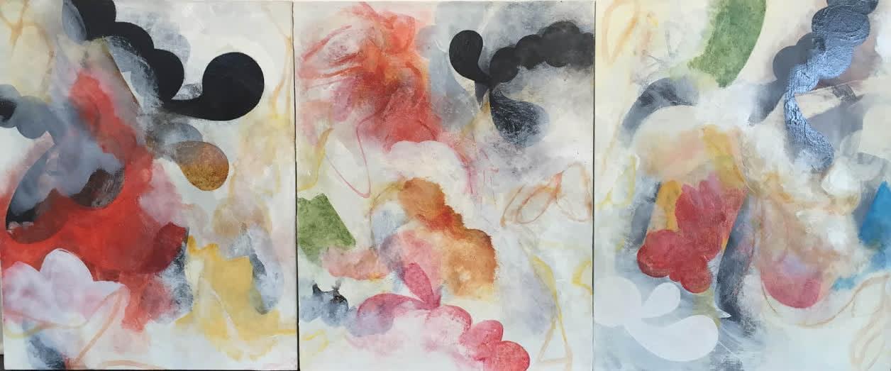 Charlie Hewitt, Pale Rose (Triptych)