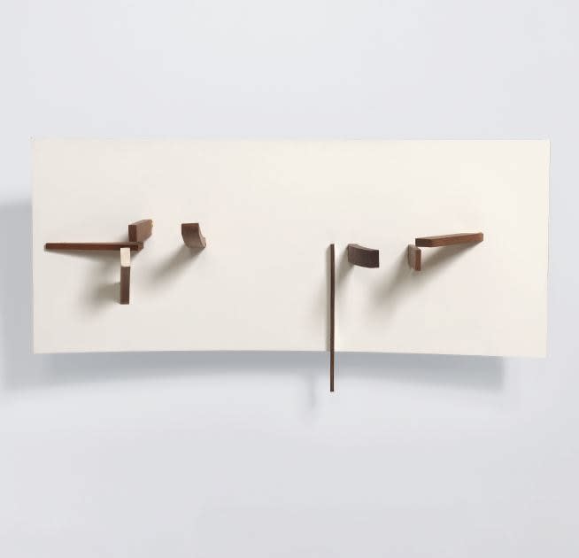 Victor Pasmore, Abstract in White, Black and Maroon, 1962