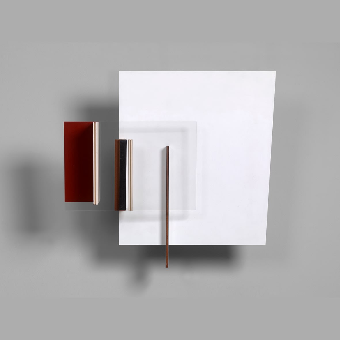 Victor Pasmore, Abstract in White, Black and Indian Red, 1963-64