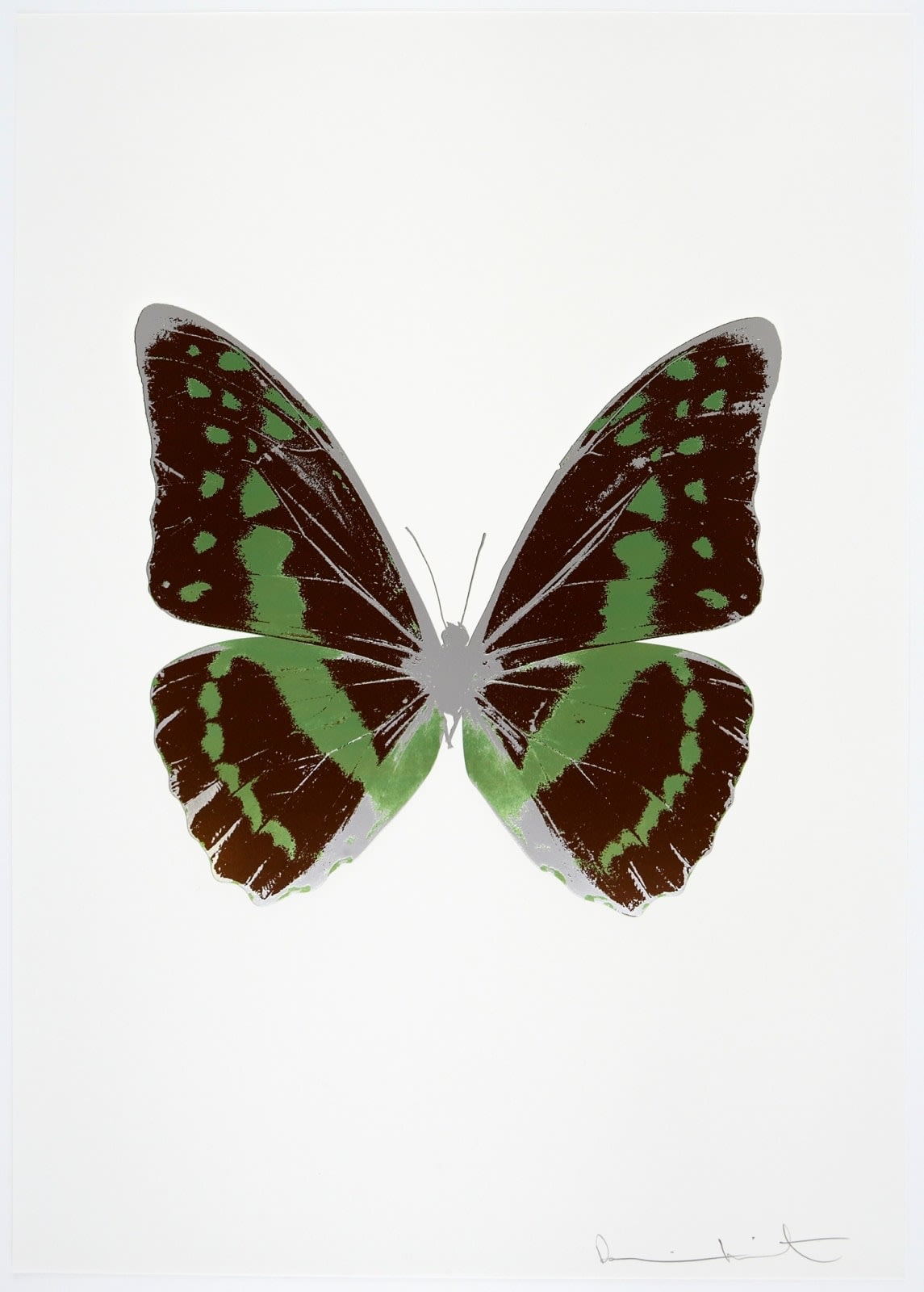 Damien Hirst, THE SOULS III - CHOCOLATE/LEAF GREEN/SILVER GLOSS, 2010