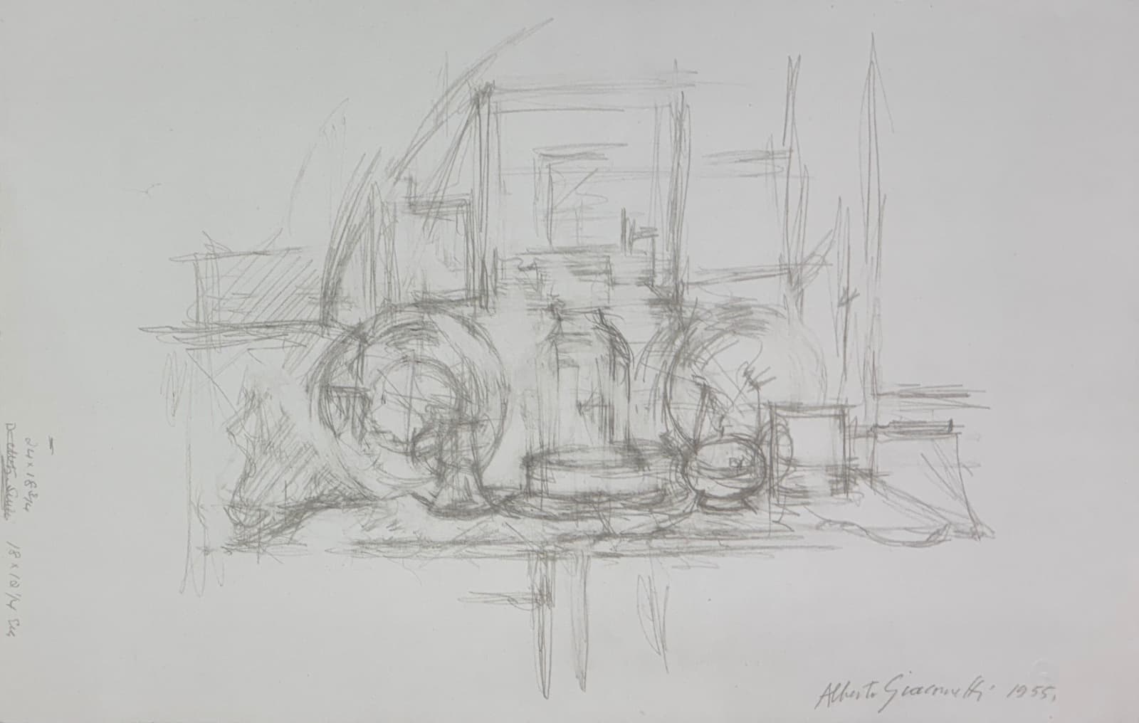 Alberto Giacometti, Natura morta (1955) from Quarantacinque Disegni di Alberto Giacometti, 1963