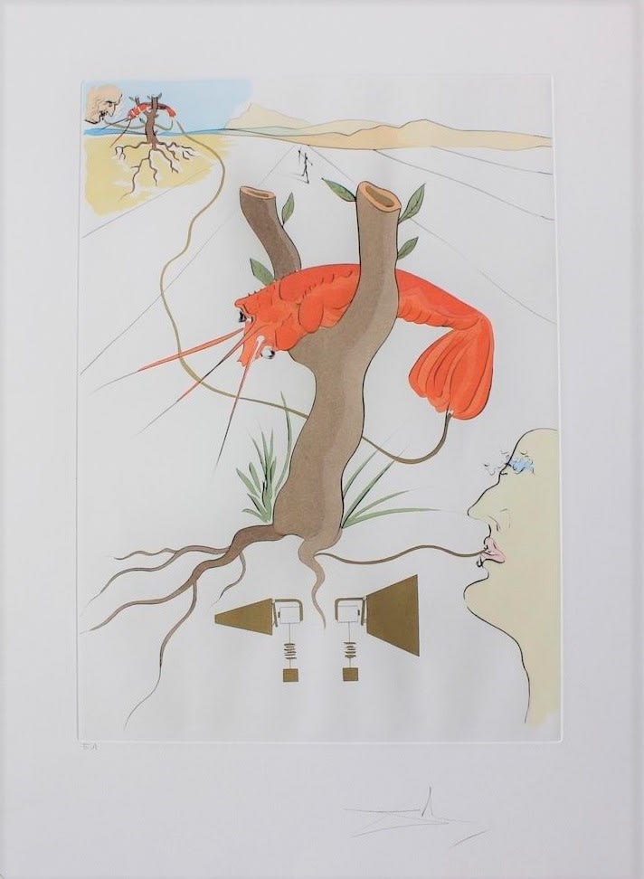 Salvador Dali, Le Telephone, 1975