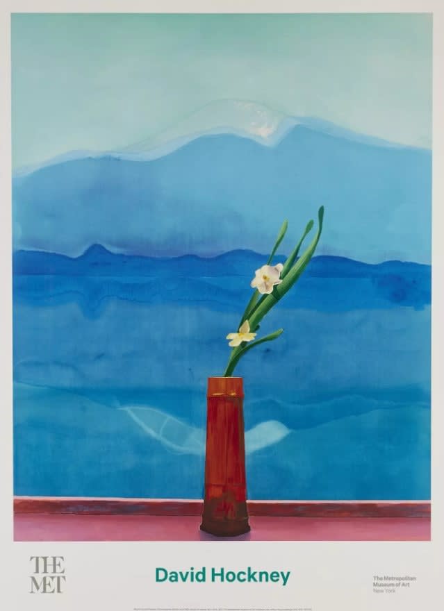 David Hockney, The Met: Mount Fuji and Flowers, 2016