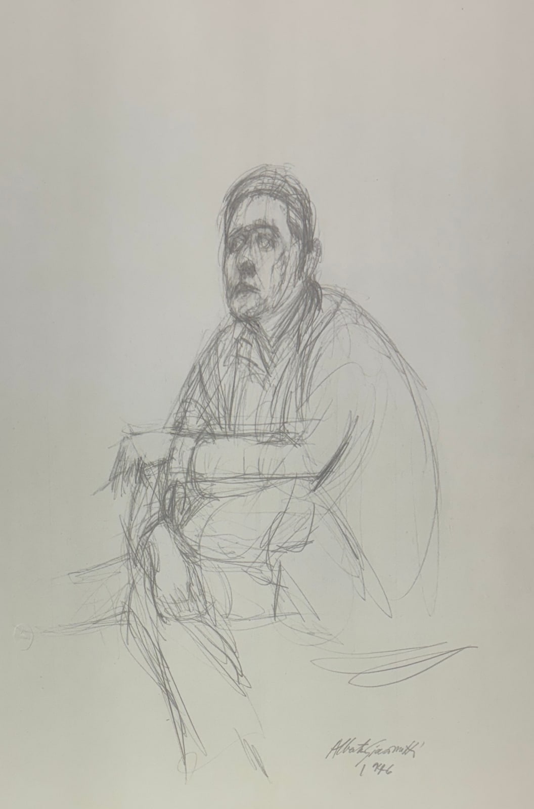 Alberto Giacometti, Ritratto di Francis Gruber (1946) from Quarantacinque Disegni di Alberto Giacometti, 1963