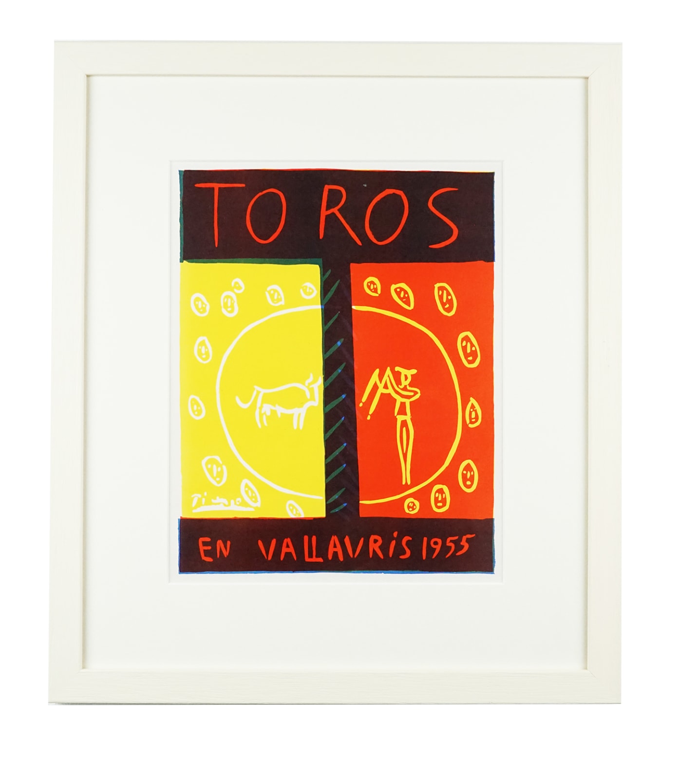 Pablo Picasso, Toros En Vallauris Yellow/Red, 1959