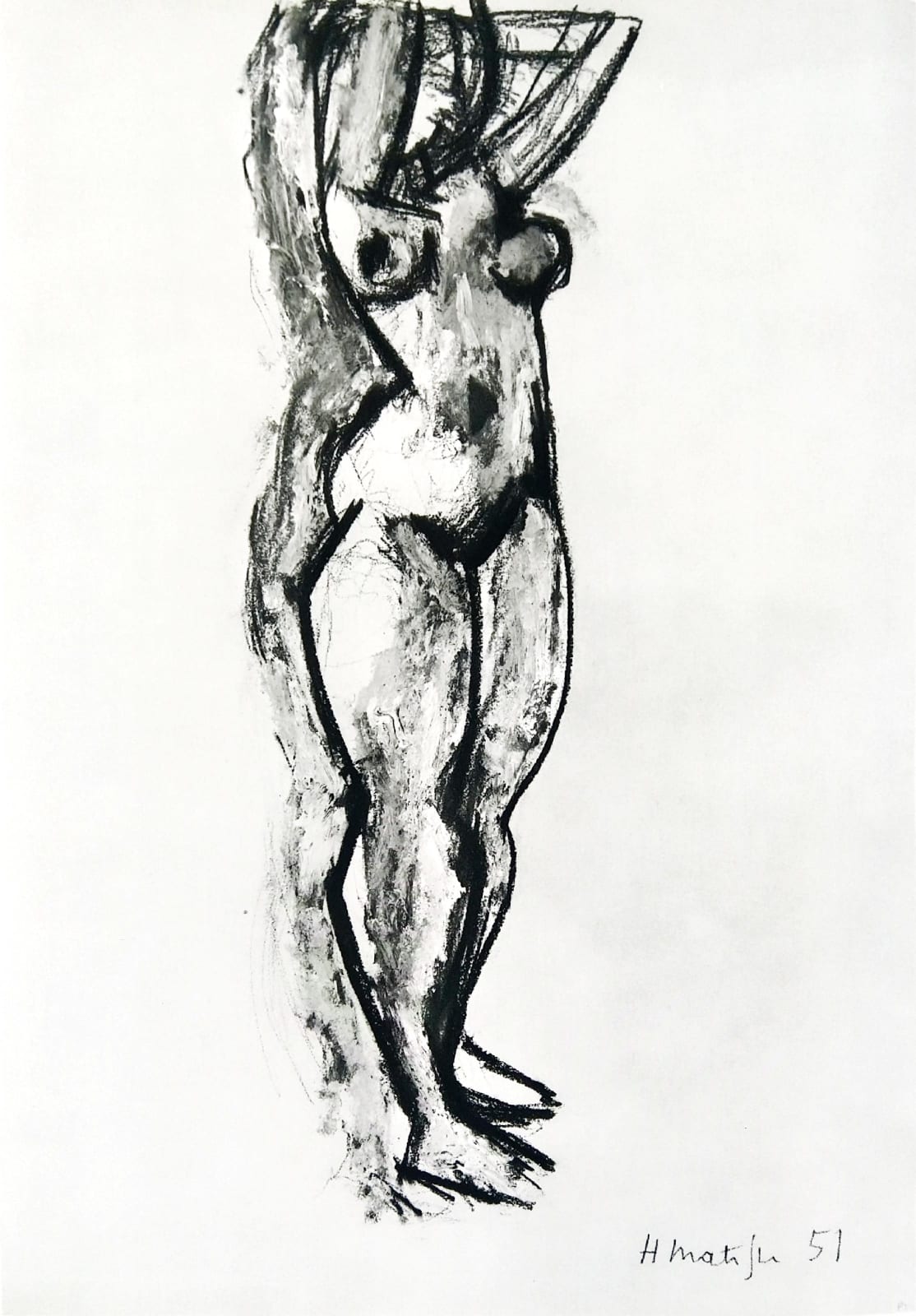 Henri Matisse, Dernières Oeuvres de Matisse Nu Debout, 1958