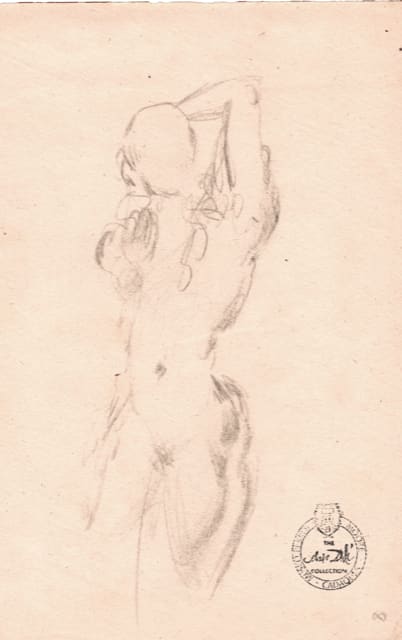 Salvador Dali, Etude nu féminin du face (s.9056), 1963