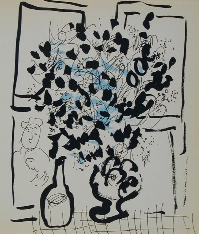 Marc Chagall, The Black and Blue Bouquet, 1957
