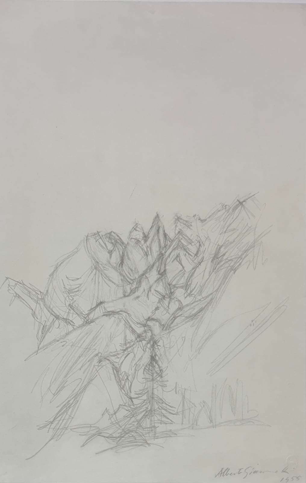 Alberto Giacometti, Paesaggio (1955) from Quarantacinque Disegni di Alberto Giacometti, 1963