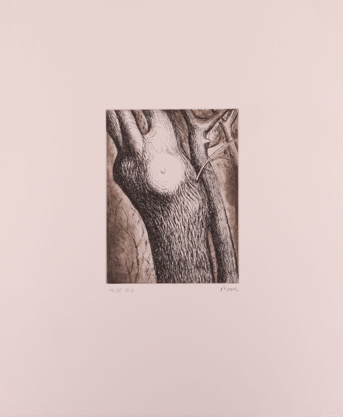 Henry Moore, Trees - The Complete Portfolio of Six Etchings (Each Hand-Signed), 1979