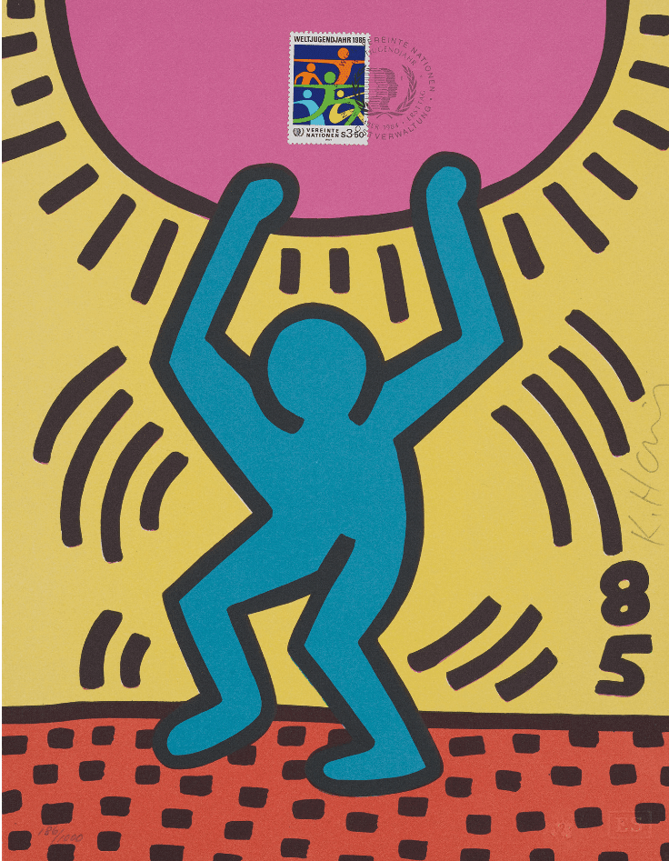 Keith Haring, International Youth Year, 1985
