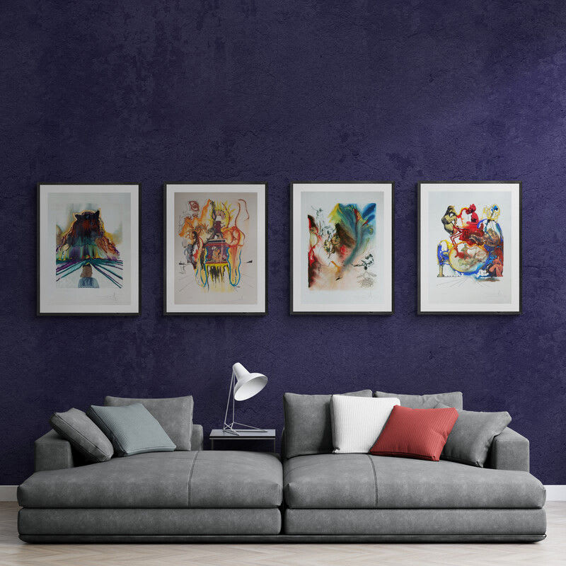 Salvador Dali, Four Dreams of Paradise: Romantic, 1973