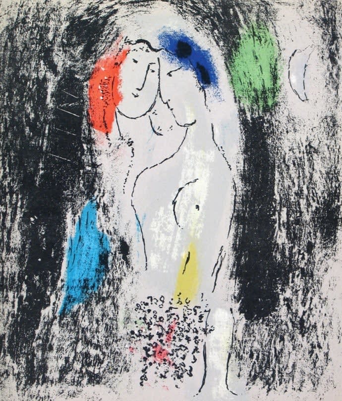 Marc Chagall, Lovers in Grey, 1957