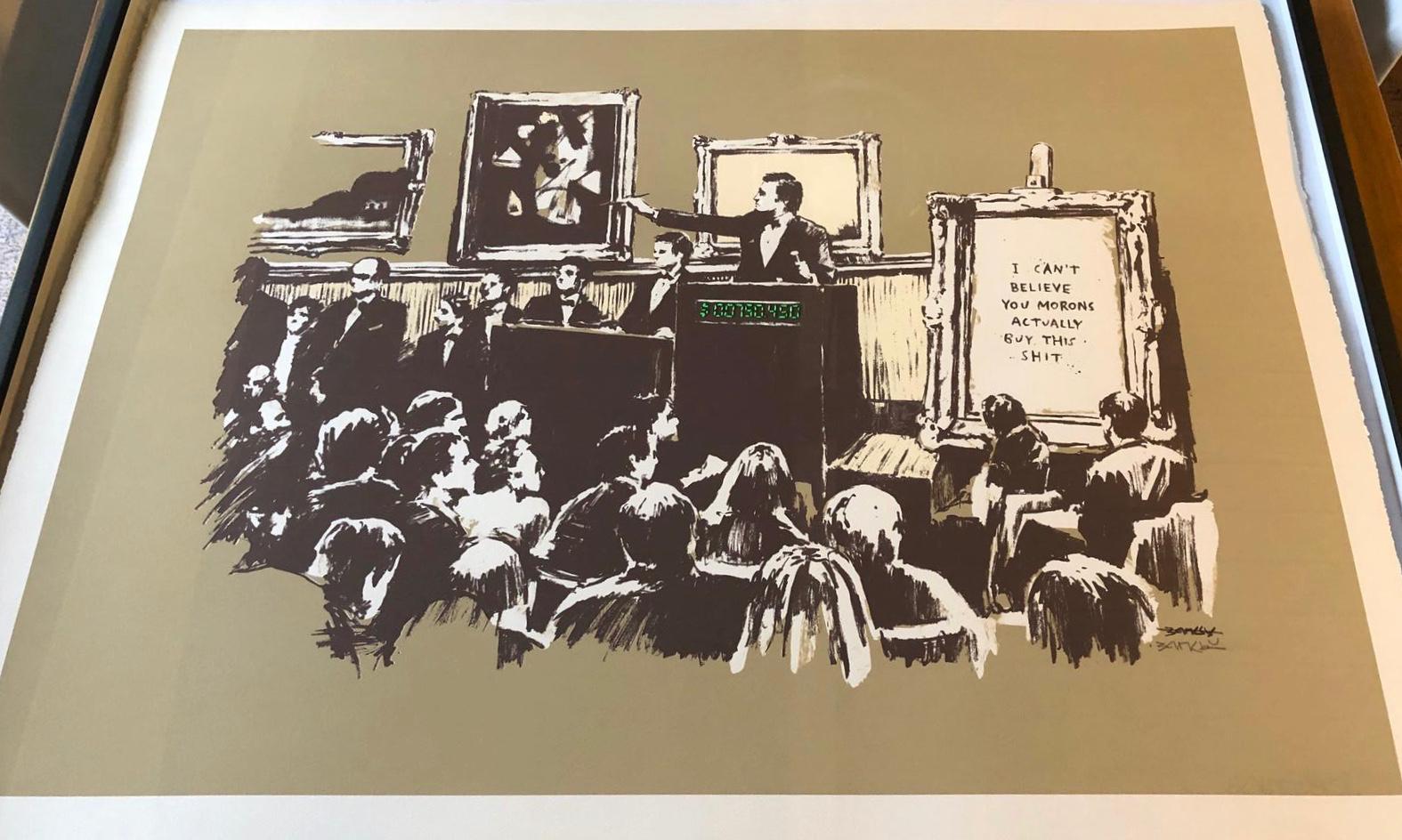 Banksy, Morons (Signed), 2007