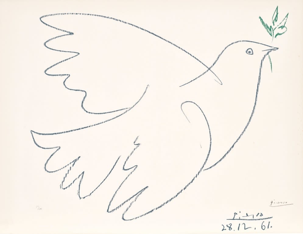 Pablo Picasso, Colombe de la Paix - Hand-signed, 1961