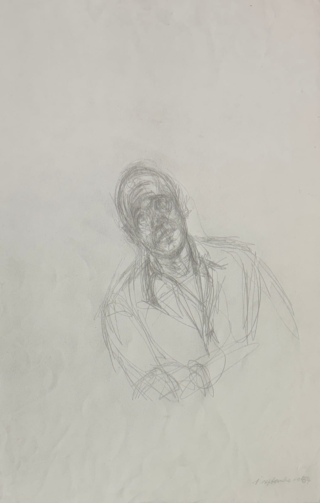 Alberto Giacometti, Ritratto di Jean Genet (1954) from Quarantacinque Disegni di Alberto Giacometti, 1963