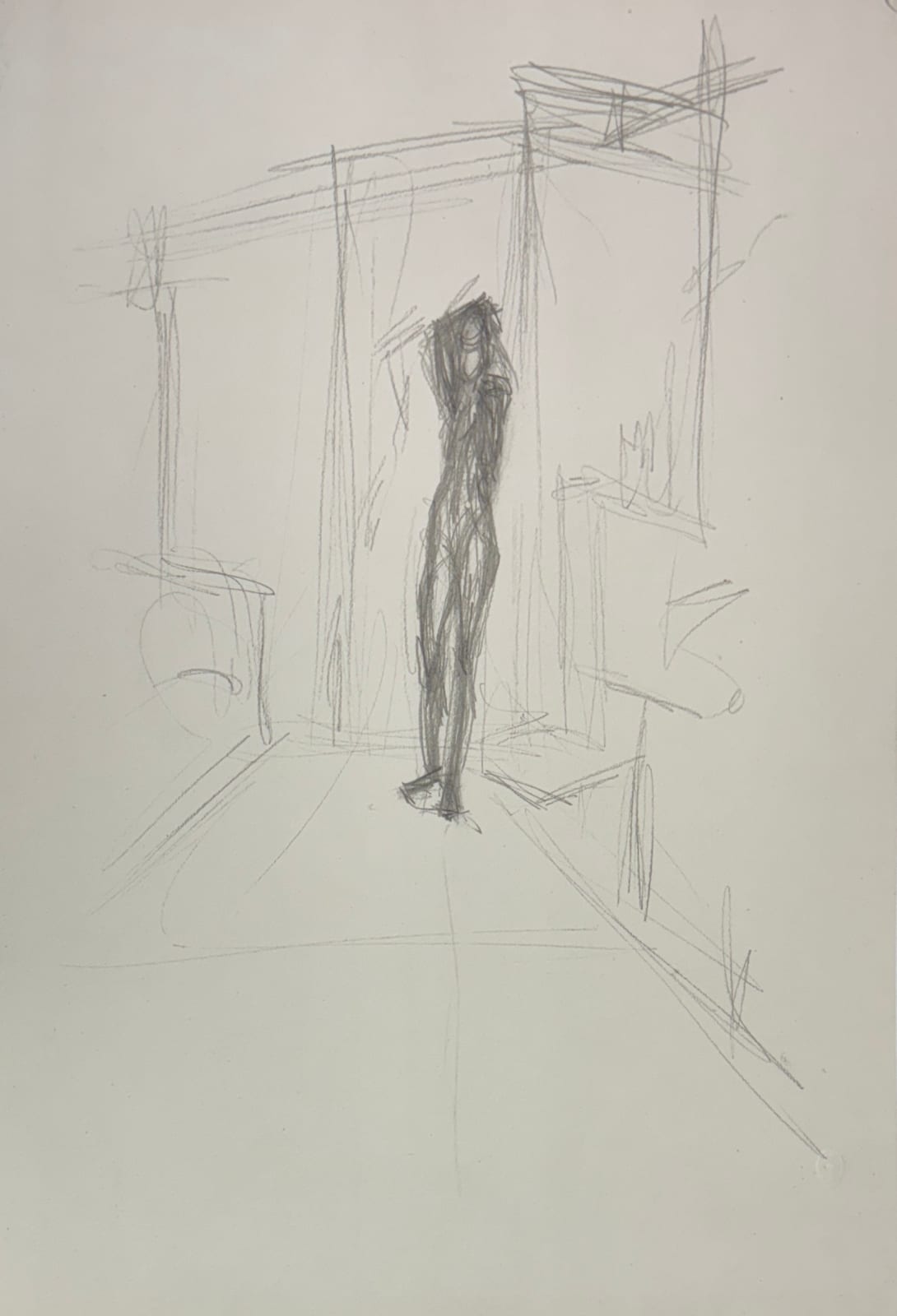 Alberto Giacometti, Nudo femminile (1946) from Quarantacinque Disegni di Alberto Giacometti, 1963
