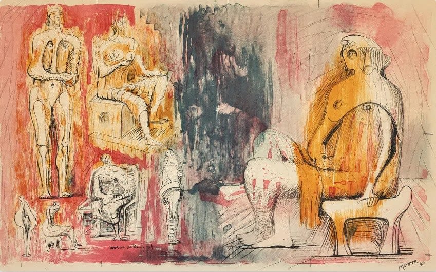 Henry Moore, Woman Holding Cat, 1949