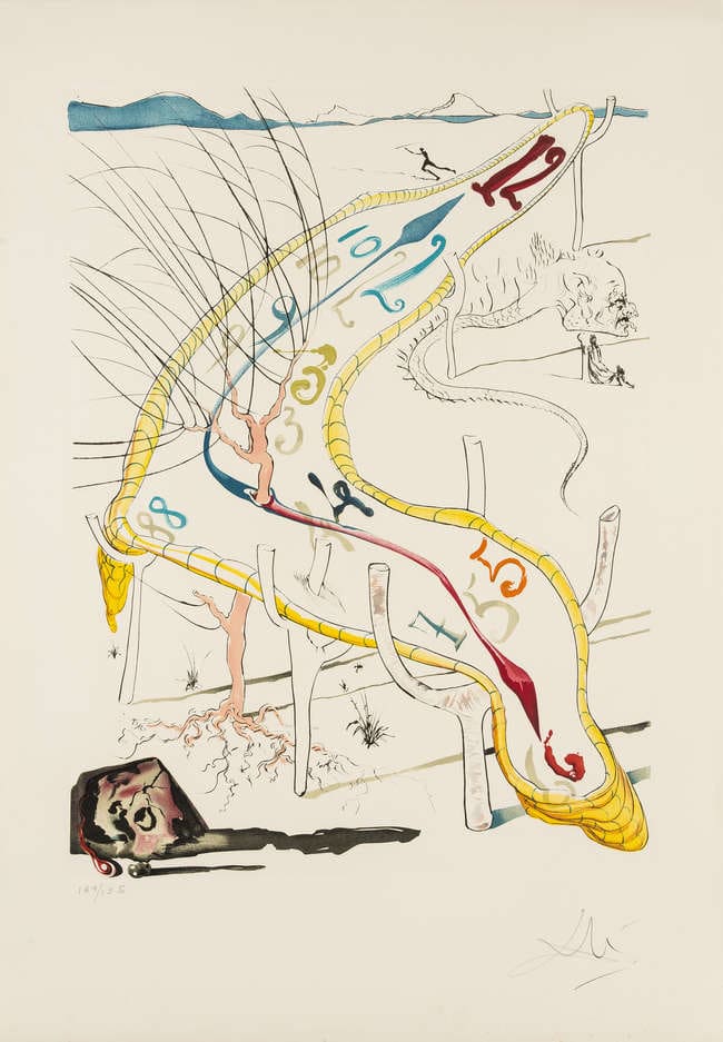 Salvador Dali, The Frozen Watches of Space-Time, 1974