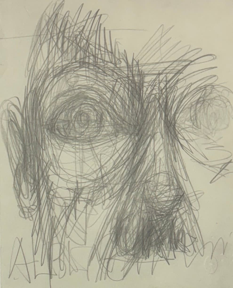 Alberto Giacometti, Testa (1960) from Quarantacinque Disegni di Alberto Giacometti, 1963