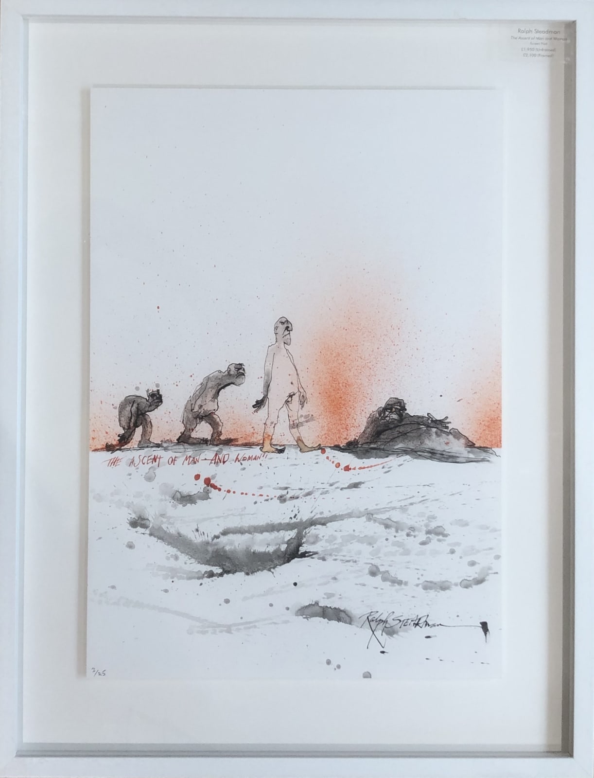 Ralph Steadman, Ascent of Man and Woman, 2018