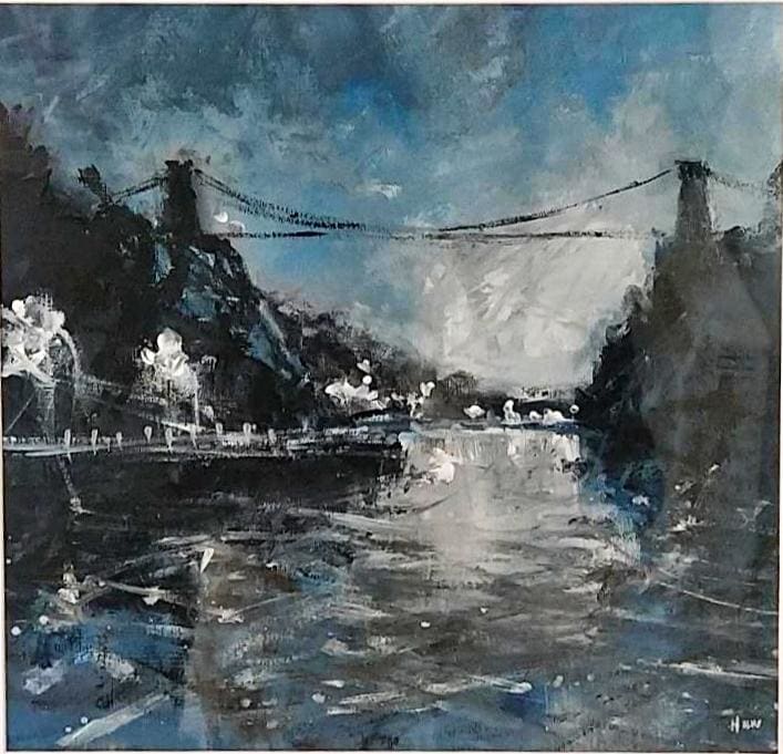 Huw Richards Evans, Clifton Bridge at Midnight, 2020