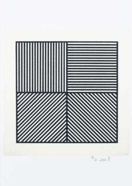 Sol LeWitt, Square Divided Horizontally & Vertically into Four Equal Parts, c1982