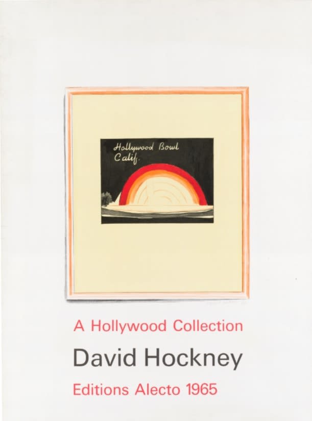 David Hockney, Hand-signed - Hollywood Bowl (Title Page), from A Hollywood Collection, 1965