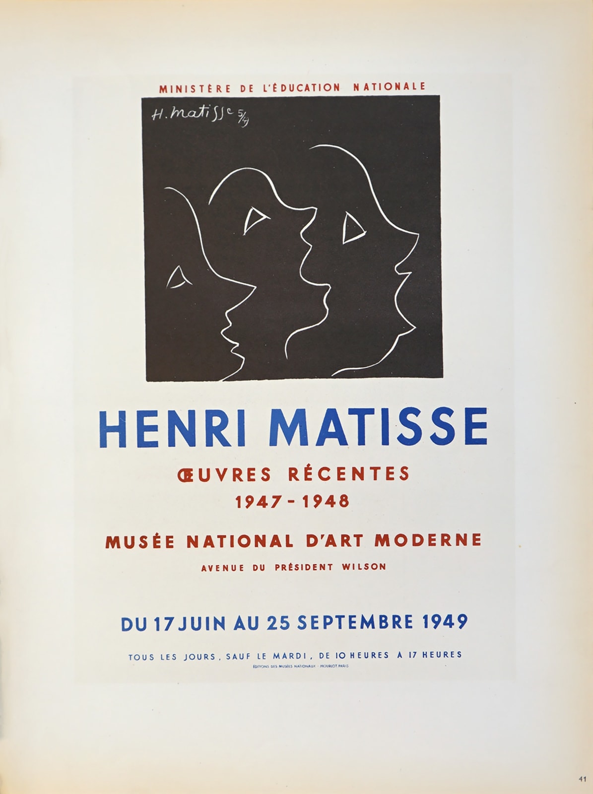 Henri Matisse, Musee National d'Art Moderne 1949, 1959