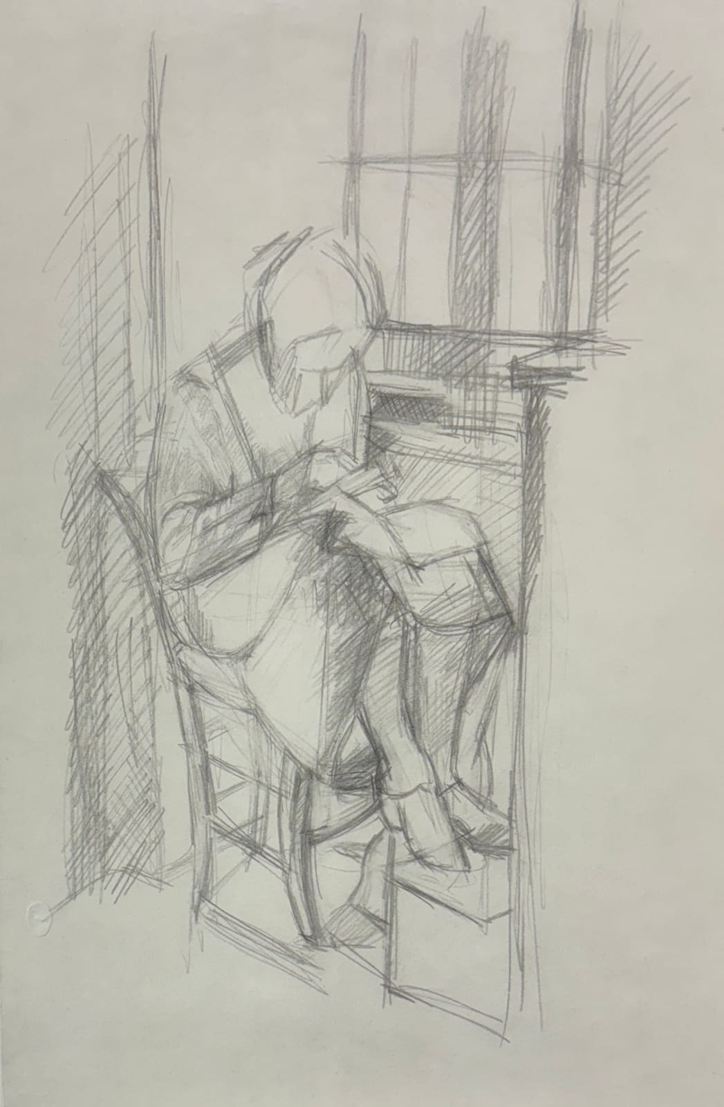 Alberto Giacometti, Ritratto della sorella Ottilia (1922) from Quarantacinque Disegni di Alberto Giacometti, 1963